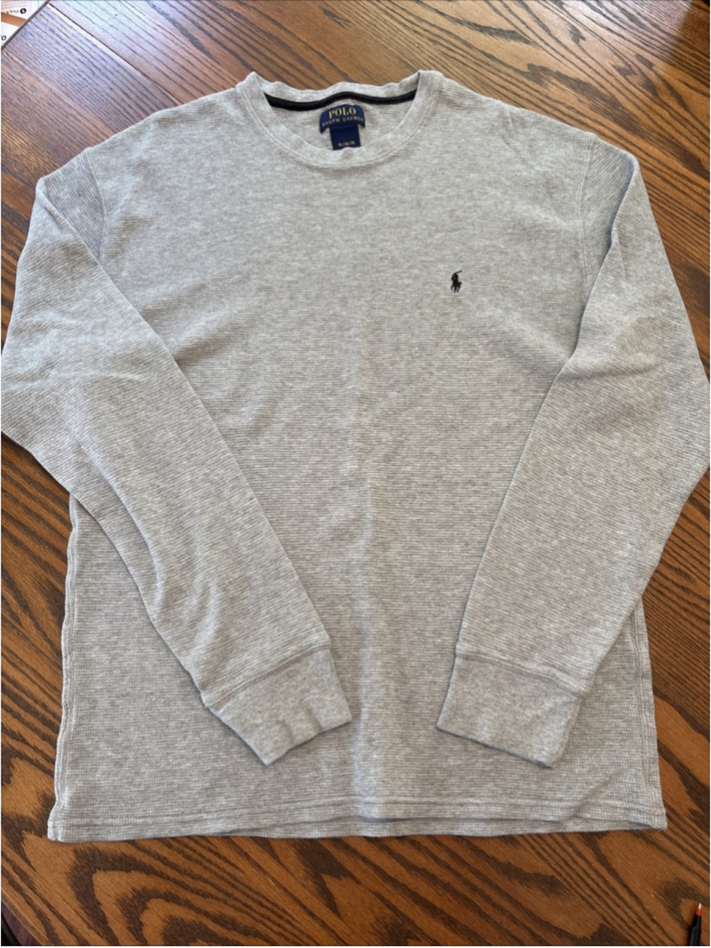 Polo By Ralph Lauren Classic Fit waffle knit pullover Light Grey XL